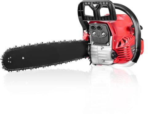20 Petrol Chainsaw 52cc 2-Stroke Engine Easy Start Chain Saws for Cutting Trees, Chainsaw Petrol with Chain Brake and 8500r/min Speed