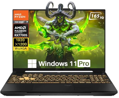 ASUS TUF A16 Gaming Laptop, Radeon RX7700S 8 GB (Beats RTX 4060), AMD Ryzen 7 7735HS (hasta 4.75 GHz, Beat i7-13620H), 40.6 cm FHD 165 Hz, 64 GB DDR5, 4 TB SSD, HD Audio, Win11 Pro. Office Pro, mouse