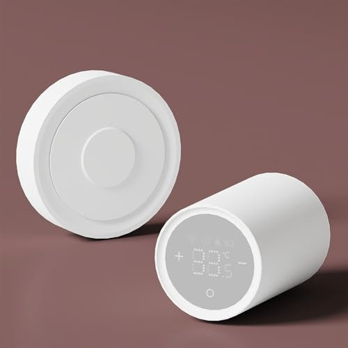 EMKE Kit de démarrage pour Thermostat Intelligent de radiateur, Thermostat de Chauffage Intelligent avec Fonction App, incluant la passerelle Zigbee Tuya, M30*1,5 mm