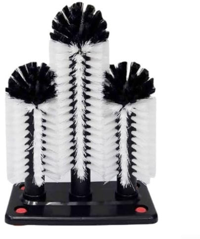 Advokingtap Three-headed cup brush,Suction Cup Bottle Brush, Bar Glass Cleaner For Sparkling Clean Glasses