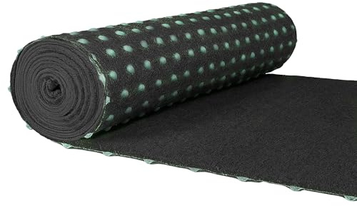 Internethandel Pfordt Kunstrasen 300x400 cm Anthrazit/Schwarz, Rasenteppich mit Noppen, Outdoor Teppich wetterfest und pflegeleicht für Balkon, Terrasse und Garten