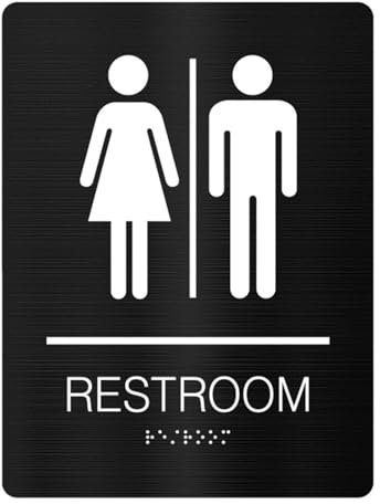 SELiLe Badezimmer Wandaufkleber Frau Mann Toilettenschild WCS Home Hotel Waschraum Türschilder Kunstabziehbilder Für Toiletten Restaurant Unisex