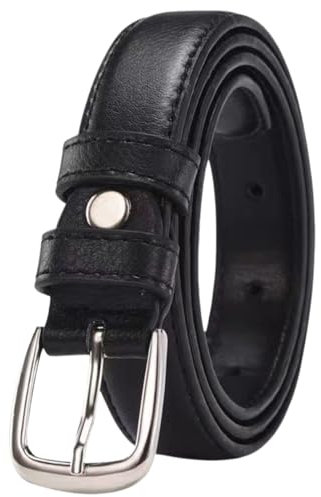 KEYRI 1 PCS Cinturones Hombre para Vaqueros y Pantalones Accesorios de Moda Cinturones Hombre Trabajo Talla Única Ajustables Leather Belts para Mujeres y Hombres (Negro)