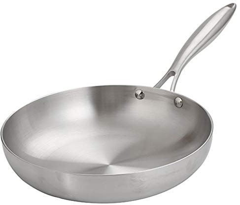 SCWZZWSY 304 Pan de acero inoxidable Freing Multipurpose Induction Induction Compatible antiadherente Cocina Uso de utensilios de cocina para restaurantes de cocina calientes como siempre (28 cm)