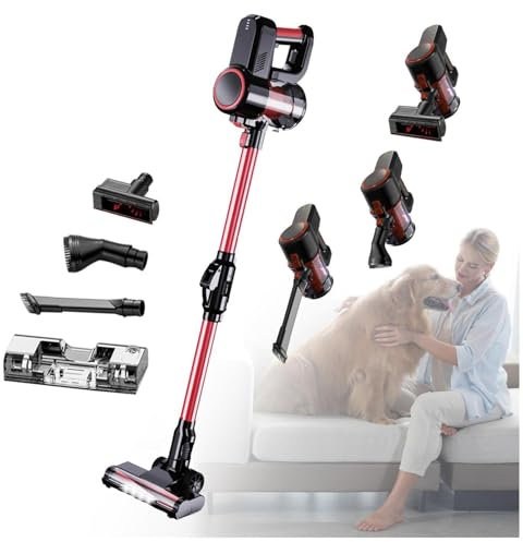 LRF-yxkj Aspira E Lava Pavimenti Casa Asciutto e Umido,Luci LED,5 in 1 Aspirapolvere Lavapavimenti per Pavimento Tappeti Animali e Gli Interni delle Auto