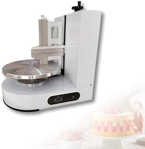 Automatic Electric Cake Cream Spreading Machine - Stainless Steel Icing Smoother, Adjustable Speed Turntable For 4-12 Inch Cakes, Professional Cake Decorating Coating red