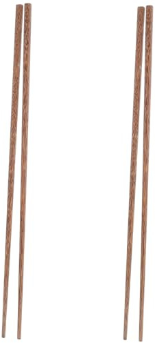 KOMBIUDA 2 pares Palillos Largos de Madera Resistentes al Calor para Cocina Japonesa y Hotpot Diseño Antideslizante y Reutilizable para Freír y Remover Alimentos