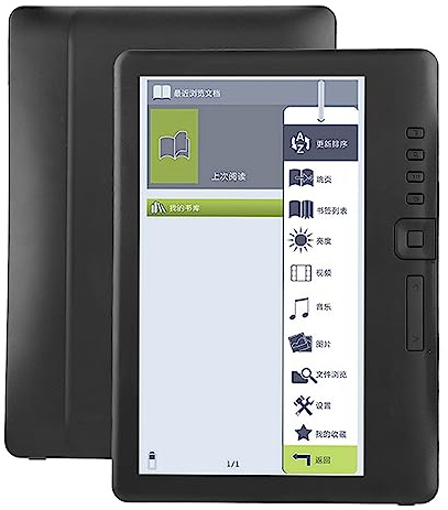 Tnfeeon Lettore di Ebook, Core ARM9, Display Ultra Nitido, funzionalità Multimediali, Leggero, 7 Pollici, per gli Amanti dei Libri (Memoria 8G)