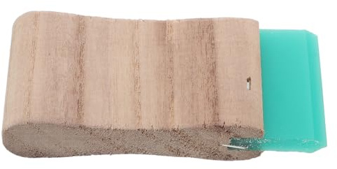 Cabilock Raschia Inchiostro Serigrafia con Impugnatura in Legno, Racla Resistente in Silicone per Stampa Tessuti, Strumento Professionale per Artigiani e Scuole, Accessorio per Forniture