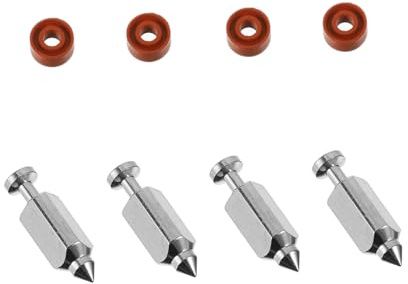 Uonlytech Kit 4 Soupapes à Flotteur à Aiguille pour Carburateur Tondeuse Stratton 398188, Acier Joints Toriques en Caoutchouc, Accessoires Compatibles pour Tondeuse à Gazon Jardin