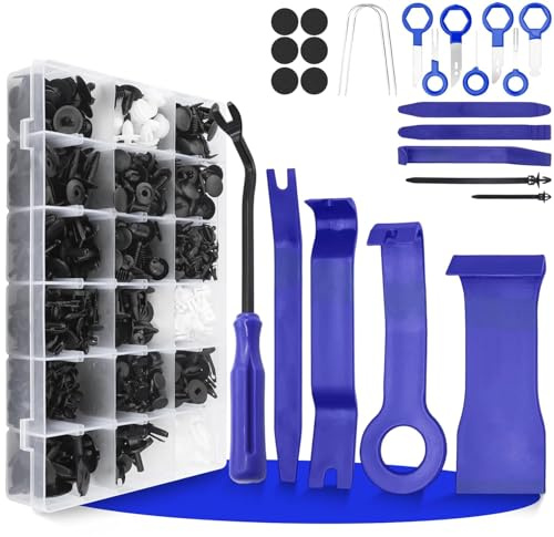 720 PCS Rivetti in Plastica per Auto,Clip di Fissaggio per Auto,Attrezzi per lo Smontaggio Dell'auto,Attrezzo per Leva Auto -Strumento di Rimozione Auto per Riparazione Ricambio
