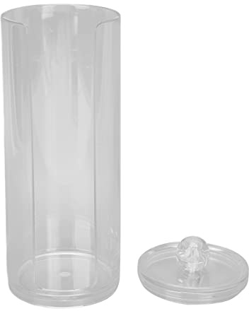 Distributeur de tampons de Coton, conteneur Transparent, Organisateur de tampons de Coton, Support Rond de Maquillage
