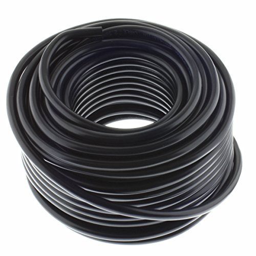 Cavo per altoparlante rotondo, 2 x 2,5 mm², nero, 25 m, CCA, cavo di installazione PA, cavo audio