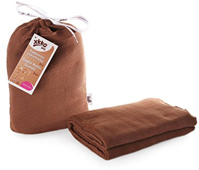 EASY KINDERIDEEN BMB120012A Bambus Wickeltuch zum Pucken, Wickeln oder als Unterlage, Pucktuch 120 x 120 cm, braun