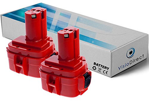 Lot de 2 Batteries pour Makita 6270DWAE Marteau perforateur 3000mAh 12V - Visiodirect -