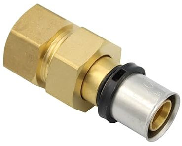 Pipetec Pressfitting Verschraubung 20x2 mm 3/4 Zoll Innengewinde TH Kontur Verbundrohr, DVGW, TH-Profil