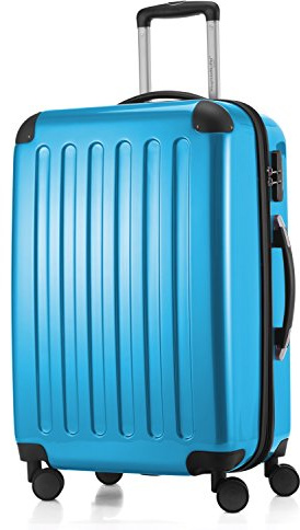 Hauptstadtkoffer ALEX Expanderbar Hårdskal Koffert 65 cm (74 L) med Kodlås – Robust Resväska med 4 Dubbelhjul, cyanblå