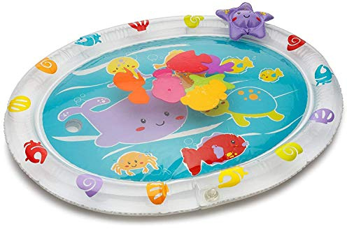 Playkidiz Tummy Time Activity Playmat - Tapis à eau, favorise la stimulation sensorielle et le développement pour bébé, le tapis d'eau de nourrisson et de bambin super durable