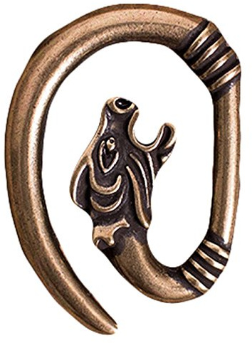 Battle-Merchant Gürtelhaken Wolfskopf für Gürtel bis zu 3 cm Breite
