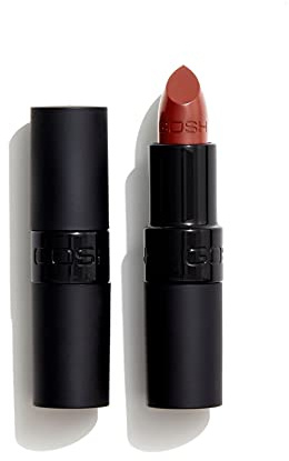 GOSH Velvet Touch Lippenstift mit extra Farb-Pigmenten für ein intensives & langanhaltendes Ergebnis I reflektierende Partikel für den Glossy Look I Vitamin E für gepflegte Lippen I 013 Matt Cinnamon