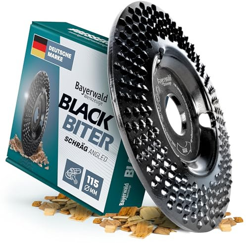 Bayerwald Black Biter - Disque à râper - Ø 115 mm x 22,2 mm | Ponçage rapide et grossier du bois et des Dérivés du bois | pour meuleuses angulaires