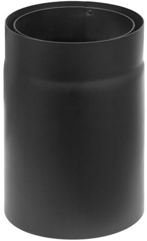 raik Rauchrohr/Ofenrohr Izoker Doppelwandig mit Isolierung Durchmesser 150 mm Länge 250 mm Stahlblech Schwarz SH30005013-sw