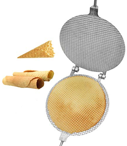 Cornet de crème glacée pour gaufrier de forme ronde