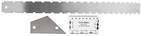 Gitarrenlineal, Edelstahl Straight Groove Design Gitarrenhals Straight Edge Lineal String Action Lineal Gitarrenbund Rocker Reparaturwerkzeuge