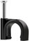 ERKXD Fermacavi neri con chiodi in acciaio, 10 mm resistenti clip a parete, clip per unghie per cavi rotondi neri