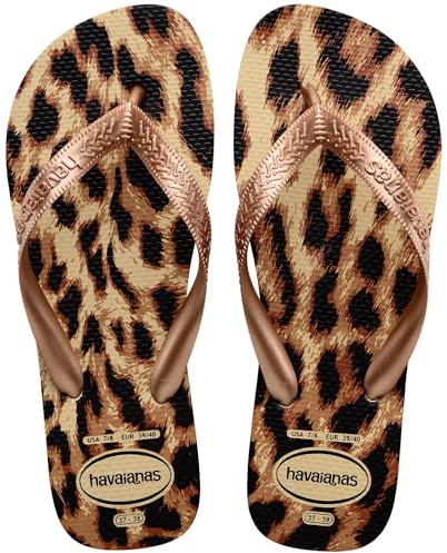 Havaianas - Top Animals, Infradito, Donna Comode, Leggere E Resistenti, Suola Con Stampa Animale, Cinghie Larghe, Suola Flessibile