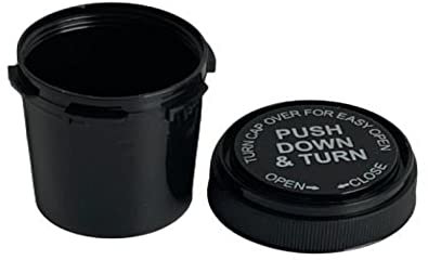 Generisch 5 Stück Vakuum Dose Hosentasche Vorratsdosen aufbewahrungsbox mit Deckel,Tabak Kräuter Behälter, Pillen Box Weed Storage Lichtdicht Blickdicht Luftdicht Dosen, Schwarz, 50x50x64mm