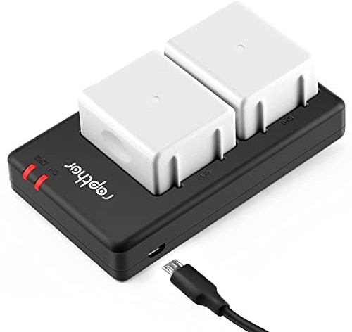 Rapthor 2er-Pack 4950mAh Ersatzakku mit Ladegerät für Arlo Kameras | Kompatibel mit Arlo Pro 4, Pro 3, Ultra 2 und Ultra; wiederaufladbare 3,85V Lithium-Akkus für Sicherheitskameras