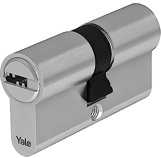 Yale Cilindro Europeo di alta sicurezza per serratura YC101KD404504N1 Nichelato, 40/45mm, Doppio, Frizionato, 4 Chiavi