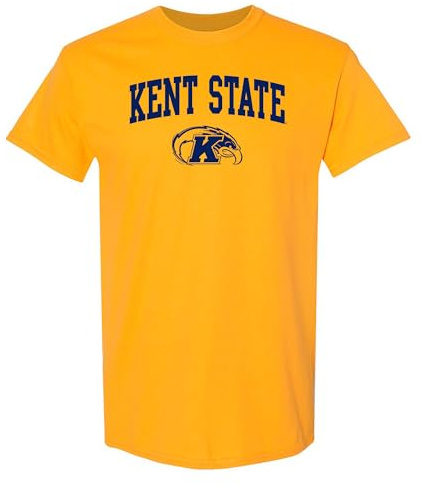UGP Campus Apparel AS03 - Kent State Golden Flashes Arch Logo T Shirt - X-Large - Gold