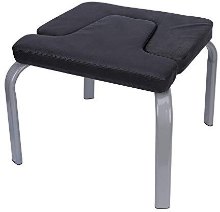 SuhoFutus Kopfstandhocker, Yoga Kopfstandhocker für Zuhause und Fitnessstudio, Kopfstandstuhl aus PU und Stahlrohr, Abnehmbare Montage, für Körper Geist Freizeit und Ermüdung Entlasten(Schwarz)