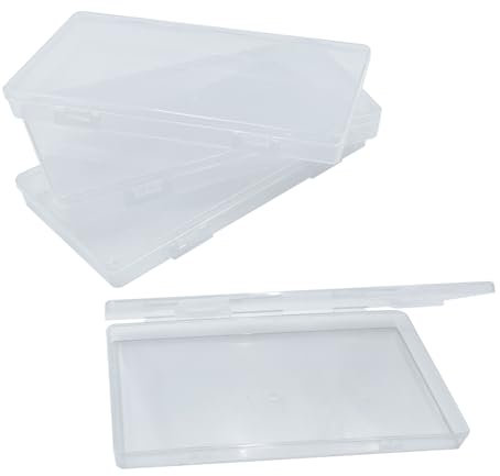 WYAN 4 Pezzi scatole di immagazzinaggio,chiaro contenitori di plastica perline di stoccaggio Box,Rectangle Bead Holder casi di plastica,Building Block Organiser,per la memorizzazione di oggetti