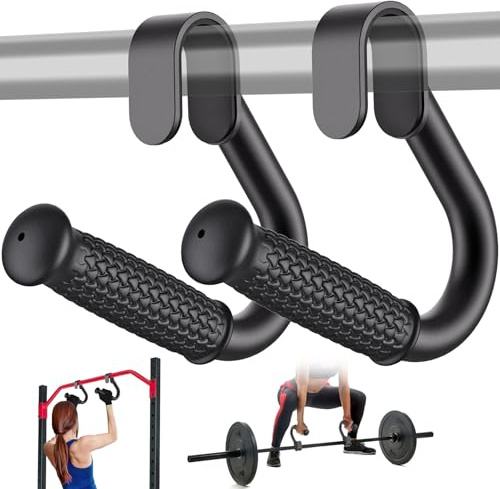 Kipika Pull Up Resistance Bands Handles - Non-Slip Rubber Grip Handle Attachment for Pull-Up Bars, Barbells and Resistance Bands - Heavy Duty Stretch Attachment Handles for Home Gym Workouts, 1 Pair