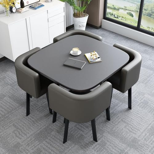 ZYJIX Couchtisch Für Geschäftskonferenzräume, Platzsparender Kleiner Besprechungstisch, Couchtisch Und Stuhl-Set, Verhandlungstisch, Verkaufsbüro, Geschäfte, Besprechungstische