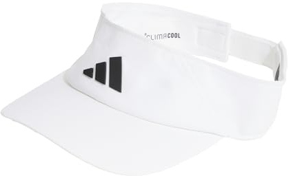 adidas Unisex Visor Climacool Hat, White/Black, L-XL