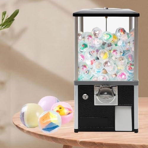 Máquina De Chicles De Caramelo, Banco De Chicles De Gran Capacidad De Carga, Máquina Dispensadora De Premios, Máquina De Dulces Para Cápsulas Redondas De 2 Pulgadas, Bolas Hinchables, 4 Monedas,Green