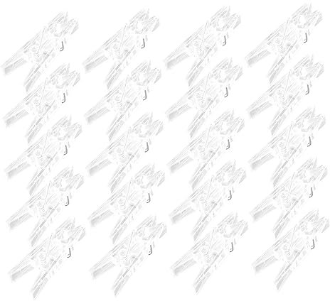 KONTONTY 100pièces Pince pour Guirlande Lumineuse Transparente Clip Décoratif Plastique pour Mur Photo Clip pour Notes