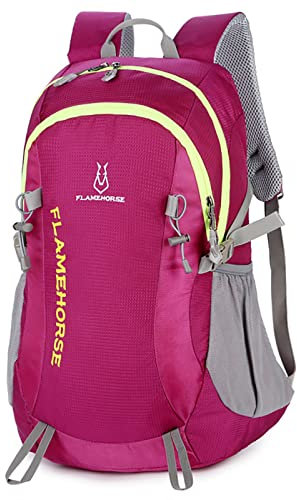 EKSMA Großer Outdoor-Freizeitrucksack for Herren und Damen, wasserdichter Tagesrucksack for Wandern, Camping und Radfahren(Pink)