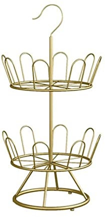 Metal Shoe Rack 2-Tier Shoe Organizer Space Saving Shoe Dryer Rack (D)