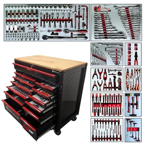 toolcar Metallo Jumbo Pro 13 svart verkstadsvagn verktygsvagn