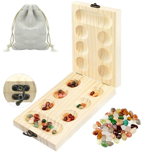 VingaHouse Mancala Board Game - Kalaha Board Game, Strategic Game for Kids