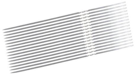BESPORTBLE 20 Pièces Lot De Brochettes Barbecue Inox Antiadhésives Pour Cuisson Uniforme
