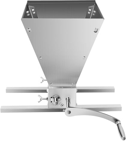 DSYOGX Moulin à céréales, manuel, en acier inoxydable, 4 l, pour moudre le broyeur, l'orge, le blé et d'autres grains, argent