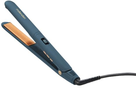 mdlondon Strait Ceramic Hair Straighteners, Casal Blue | Professional Hair Straighteners with Improved Shape, 11cm Long Plates, Heat Mat & Ionic Technology for Frizz-Free Styling