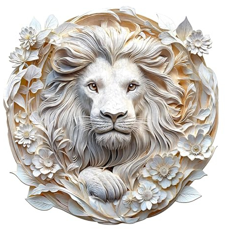 Hakumata Holzpuzzle Erwachsene Lion - 295 Teile holzpuzzle Geschenkbox | Geschenke für Puzzleliebhaber,Wanddekoration,Geschenk für Freunde und Familien