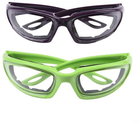 Besshepplo Gafas unisex de corte de cebolla con cómodo sello de espuma y lentes antivaho para protección ocular (negro)